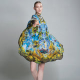 Paradise Me Green/Blue Silk Midi Kaftan