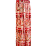 Gardens of Lhasa Pleated Maxi Wrap Skirt