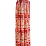 Gardens of Lhasa Pleated Maxi Wrap Skirt