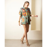 Queen Nefertiti Lady Sade Linen Collared Shirt