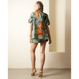 Queen Nefertiti Lady Sade Linen Collared Shirt