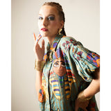 Queen Nefertiti Lady Sade Linen Collared Shirt