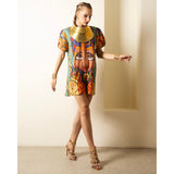 Queen Nefertiti Lady Amari Short Puff Sleeves Playsuit