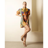 Queen Nefertiti Lady Amari Short Puff Sleeves Playsuit