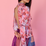 Strings of Fate Long Sleeve Top - Magenta