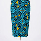 Blue Geode Pencil Skirt