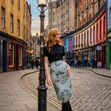 Silver Muse Pencil Skirt