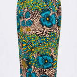 Turquoise Garden Pencil Skirt