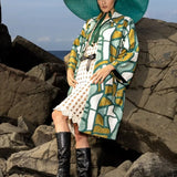 Stained Glass custom printed kimono