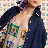 The Icons Lady Serena Denim Jacket - Frida Kahlo
