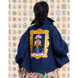 The Icons Lady Serena Denim Jacket - Frida Kahlo
