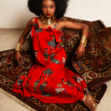 Afro Chintz Lady Akilah Sculptural Bow-Detail Midi Dress