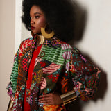 Afro Chintz  Lady Ashia A-Line Jacket