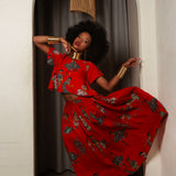 Afro Chintz Lady Audre Midi Skirt