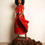 Afro Chintz Lady Audre Midi Skirt